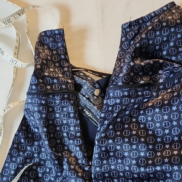 Navy Blue Patterned Sleeveless Camisole Top Labed M But Small - Picture 10 of 11